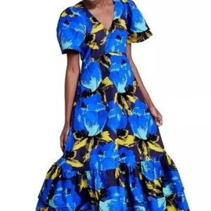 Christopher John Rogers for Target Blue and Yellow Dress